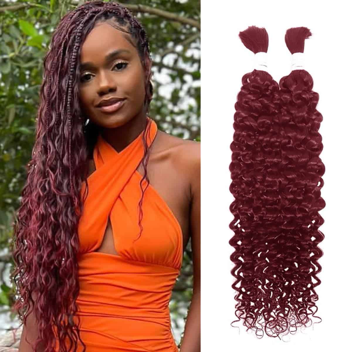 99J Cabello Trenzado de Agua Ondulada Hecho de Cabello