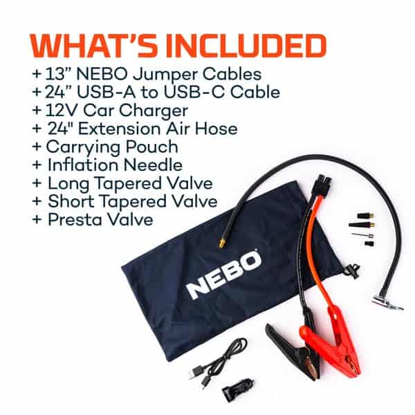 NEBO Assist Air 2000XP Jump Starter | Arrancador de Coche 4 - Imagen 9