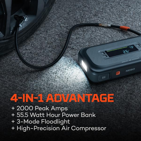 NEBO Assist Air 2000XP Jump Starter | Arrancador de Coche 4 - Imagen 3