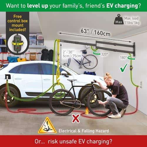 Soporte para Cable de Carga EV Barkan 63", Garantía de 5 - Imagen 3