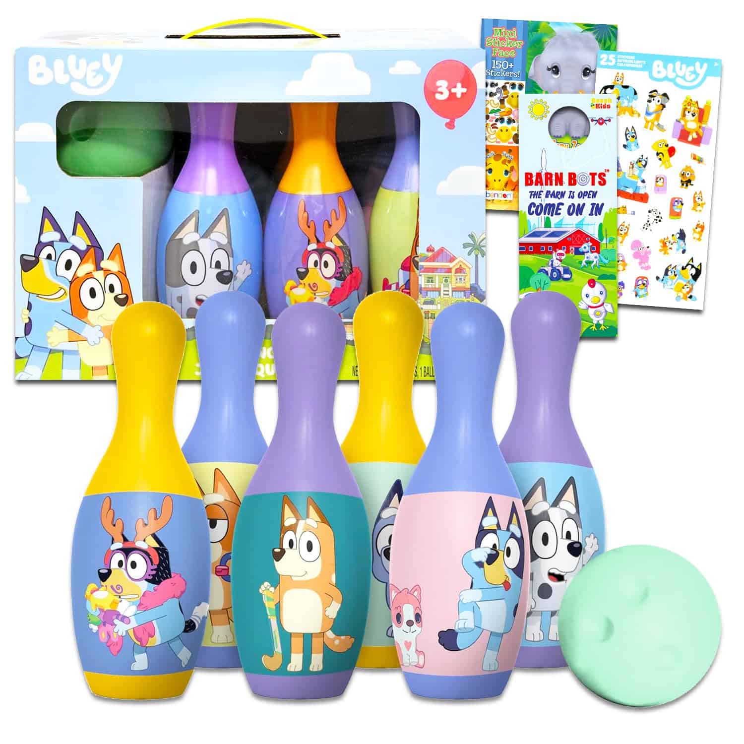 Set de Bolos de Bluey para Niños - Paquete de Juegos con