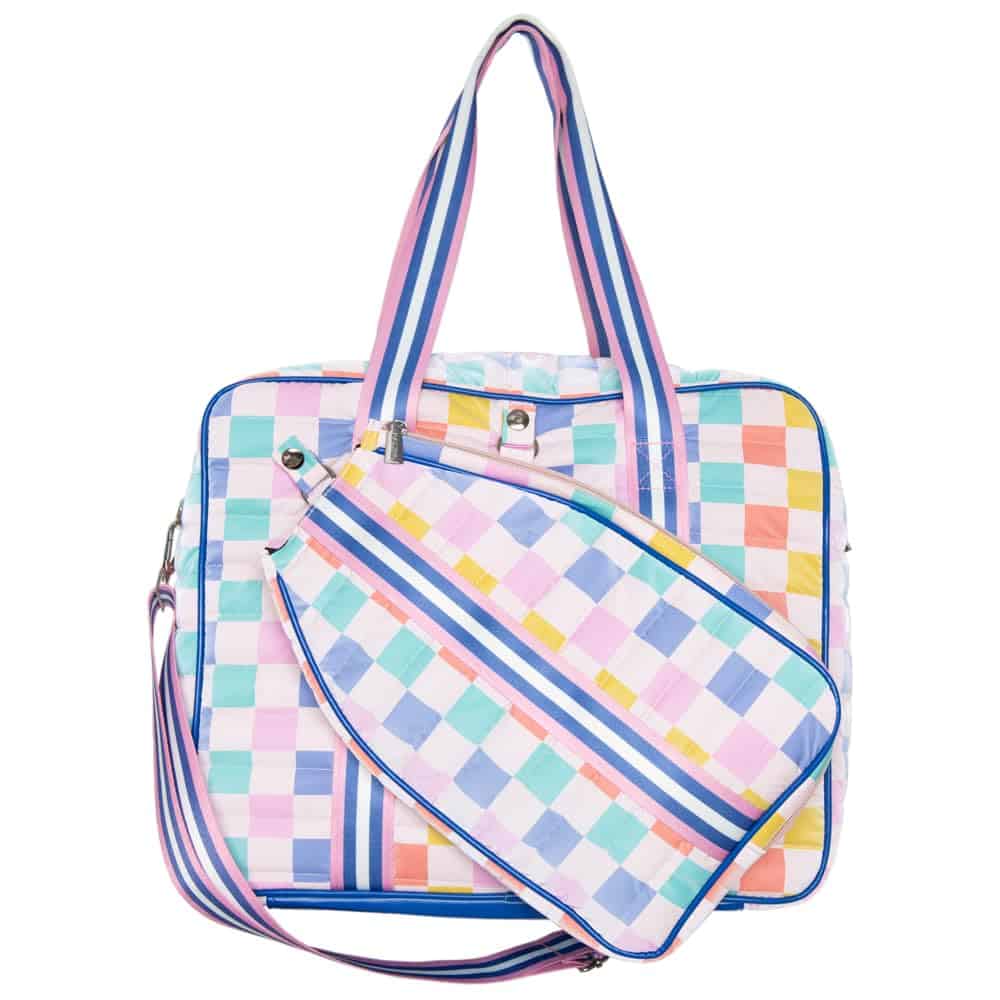 Bolso de Pickleball con Cuadros Multicolores de KATYDID -