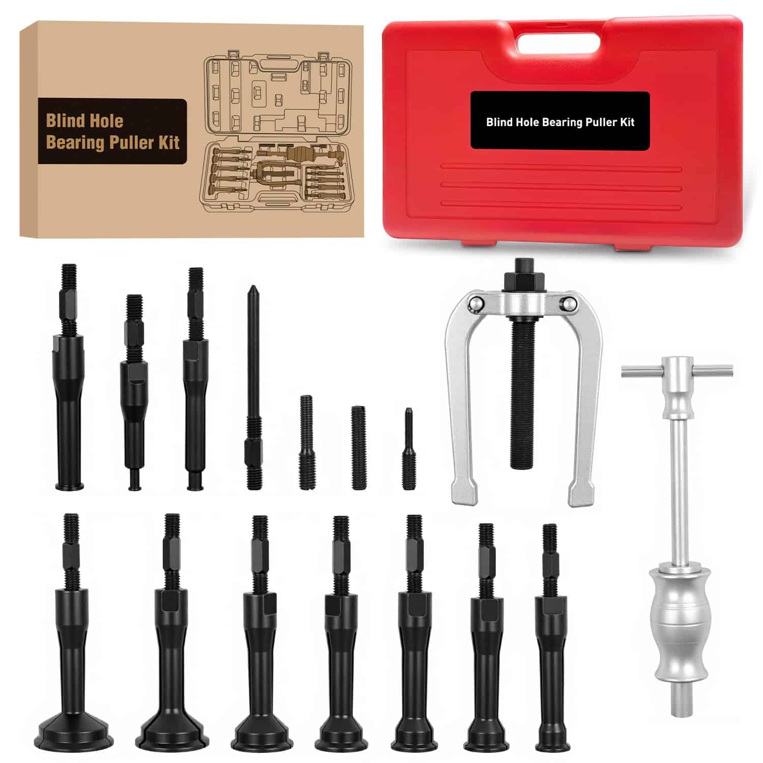 Kit de 16 piezas de Extractor de Rodamientos de Agujero