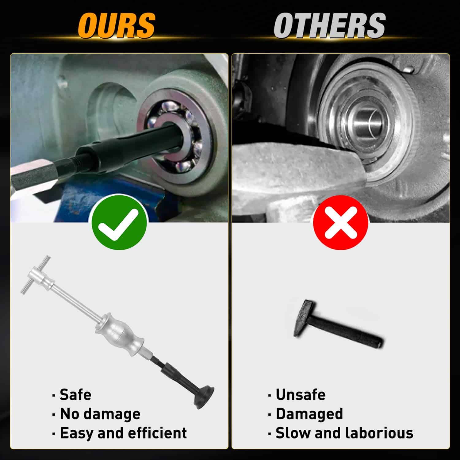 Kit de 16 piezas de Extractor de Rodamientos de Agujero - Imagen 8