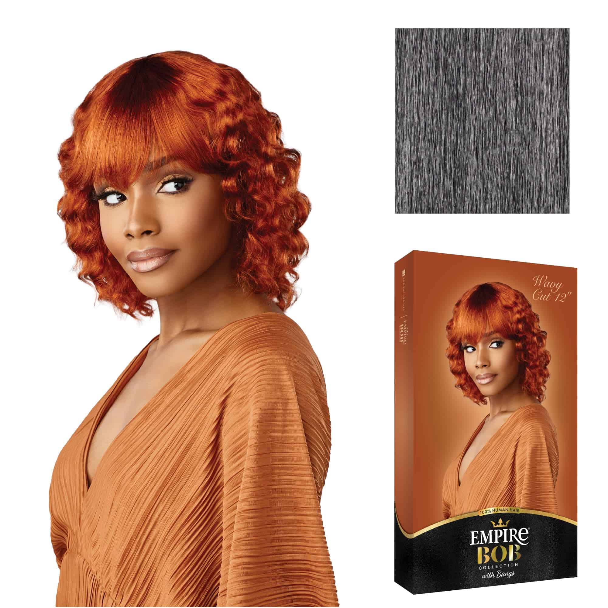 Peluca de Cabello Humano Ondulado Empire Bob de