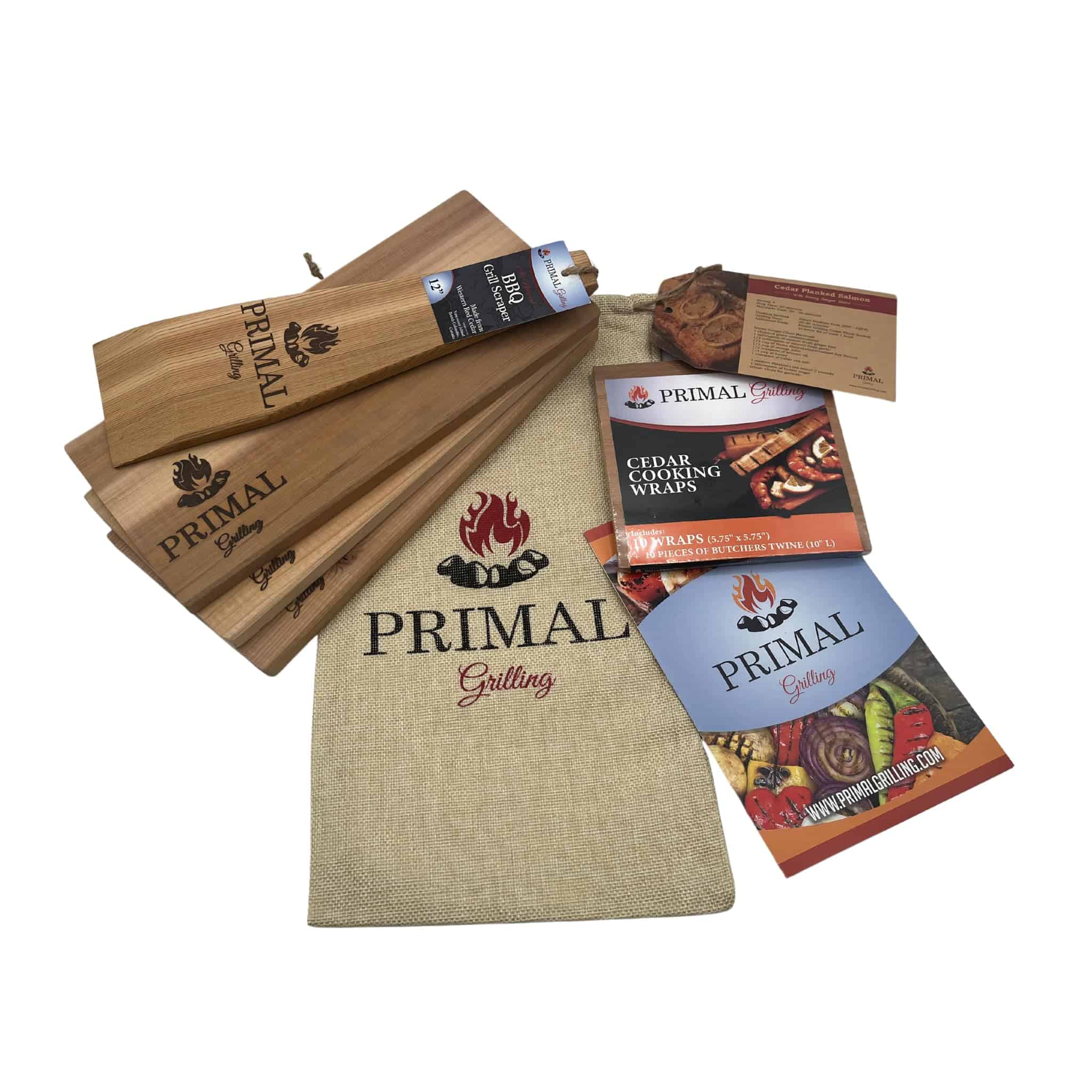 Set de regalo de tablas de cedro para parrilla con