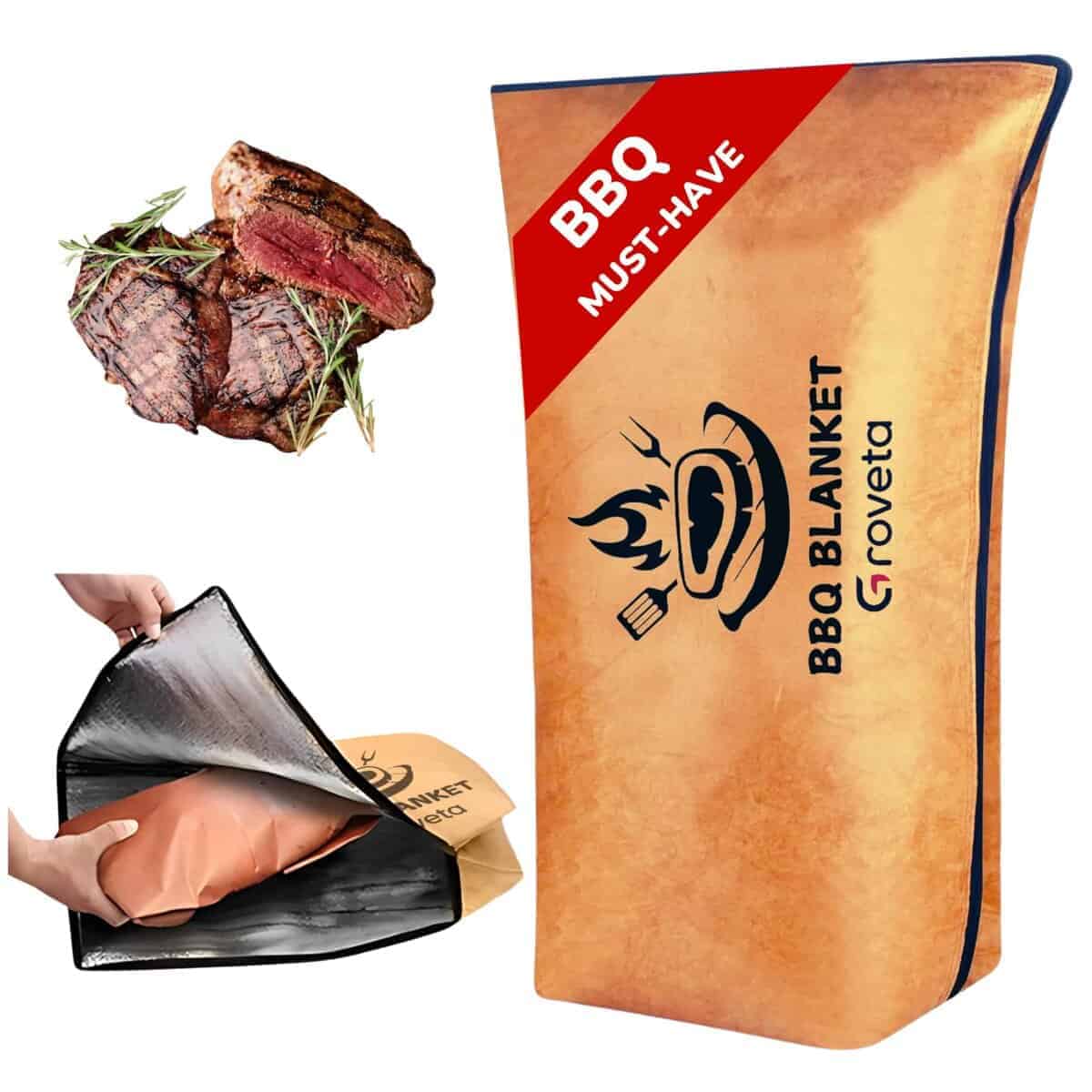 GROVETA Manta Premium para Barbacoa para Descansar Carne Al
