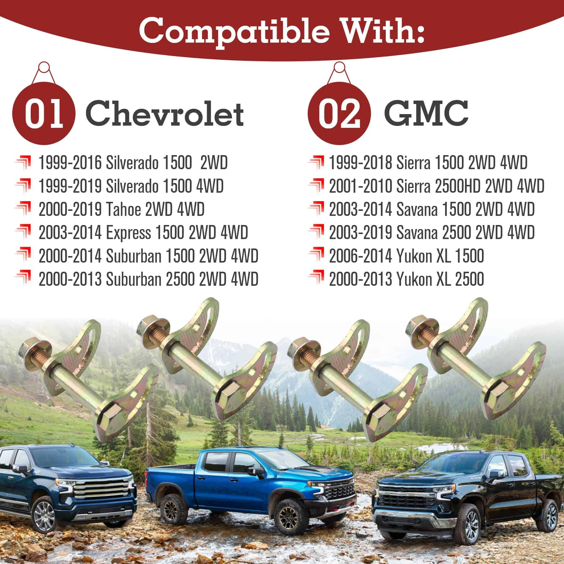 Kit de Pernos de Ángulo de la Rueda KR0026, Compatible con - Imagen 3