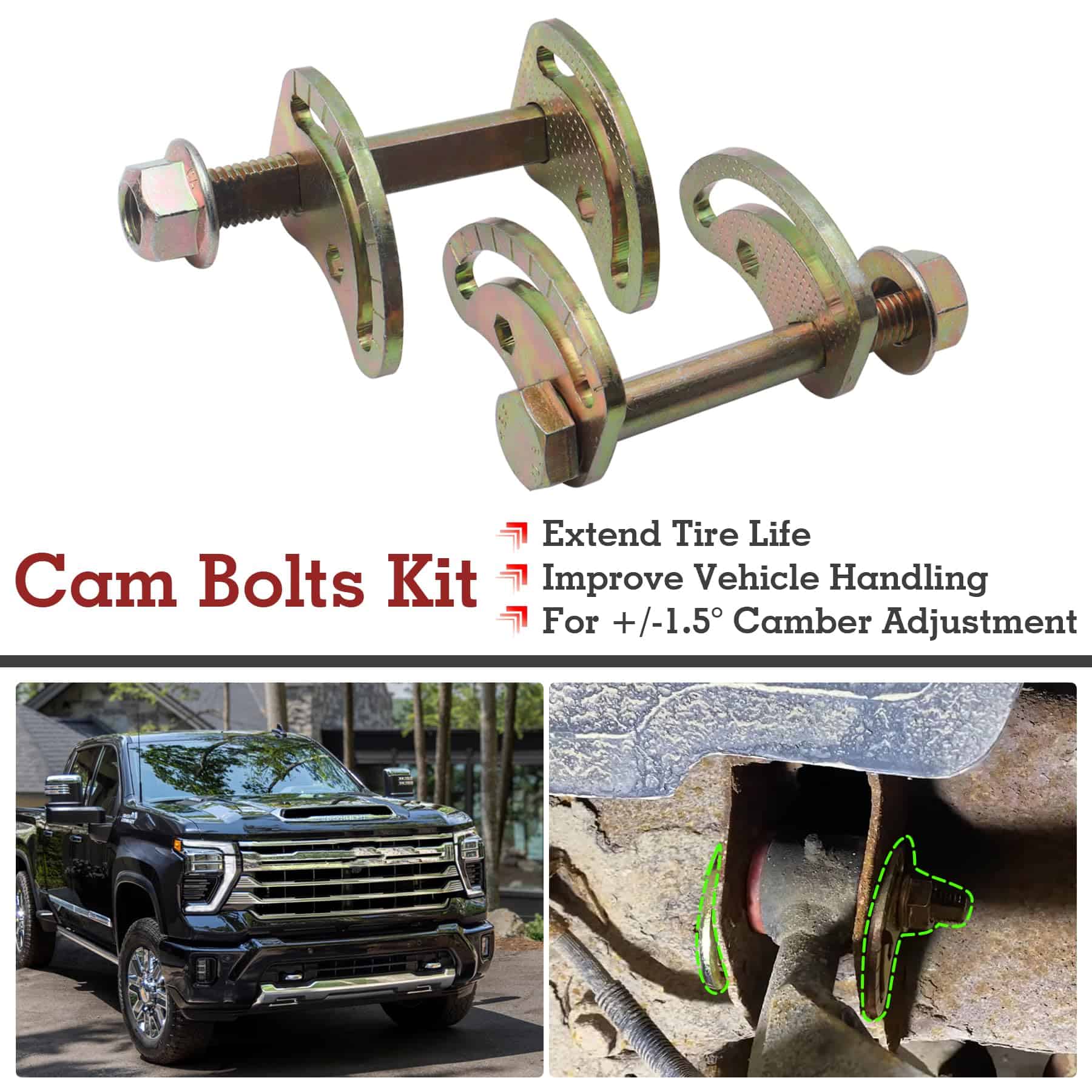 Kit de Pernos de Ángulo de la Rueda KR0026, Compatible con - Imagen 4