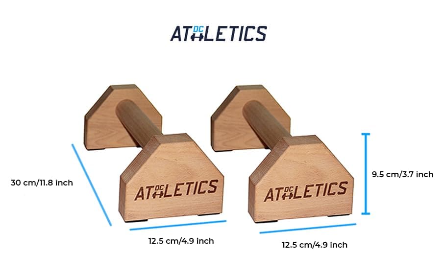 DC ATHLETICS - Parallettes de Madera para Calistenia, - Imagen 3
