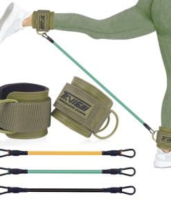 Bandas de Resistencia para Tobillo con Puños, -Verde con 3 B