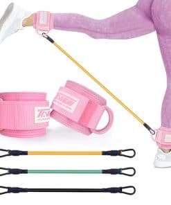 Bandas de Resistencia para Tobillo con -Rosa con 3 Bandas de