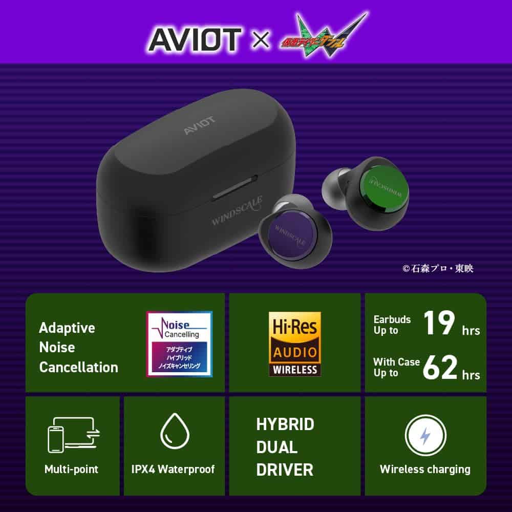 AVIOT TE-V1R-WCJ Auriculares inalámbricos de colaboración - Imagen 3