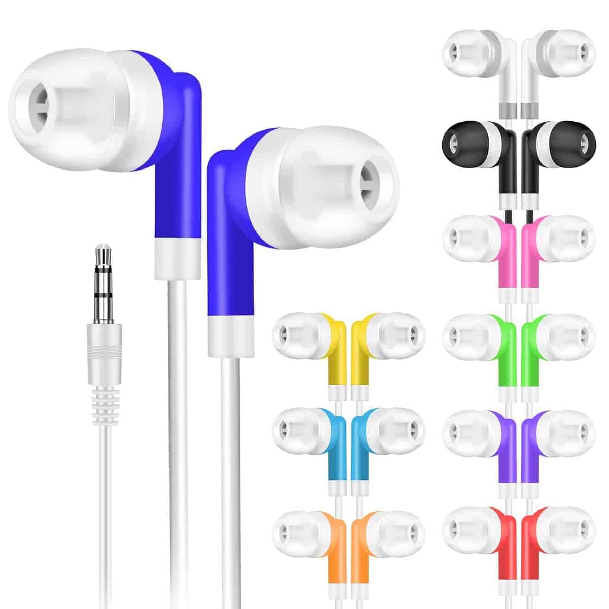 OSSZIT Kids Bulk Earbuds 60 Pack Wholesale Auriculares para