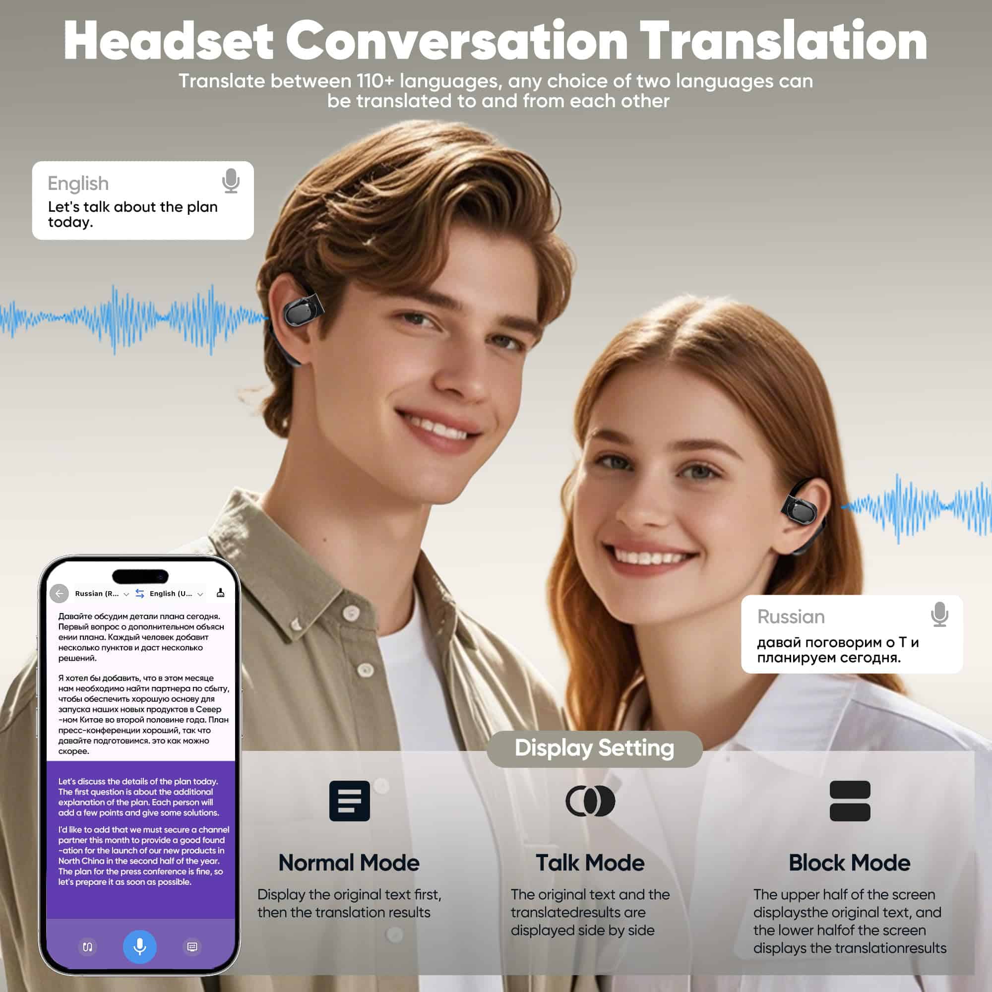 Audífonos de Traducción de Idiomas WOAKUSO AI, Audífonos de - Imagen 7