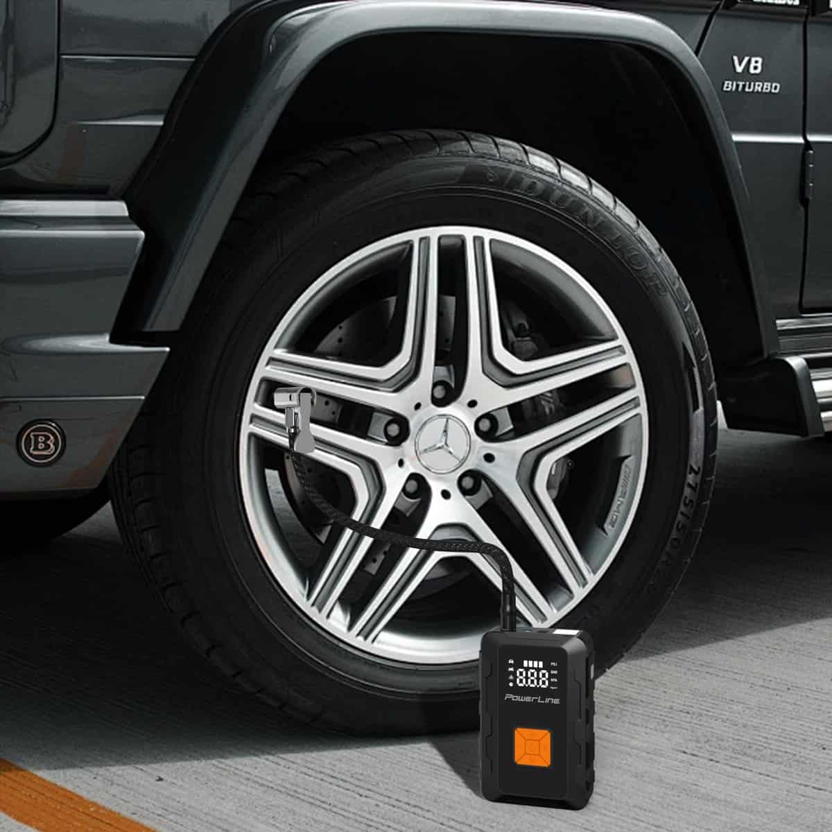 Arrancador de Coche 4-en-1 3000A, Compresor de Aire 160 PSI - Imagen 4