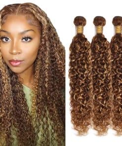 Paquetes de Cabello Humano Ondulado en Agua Rubia P4/27 18