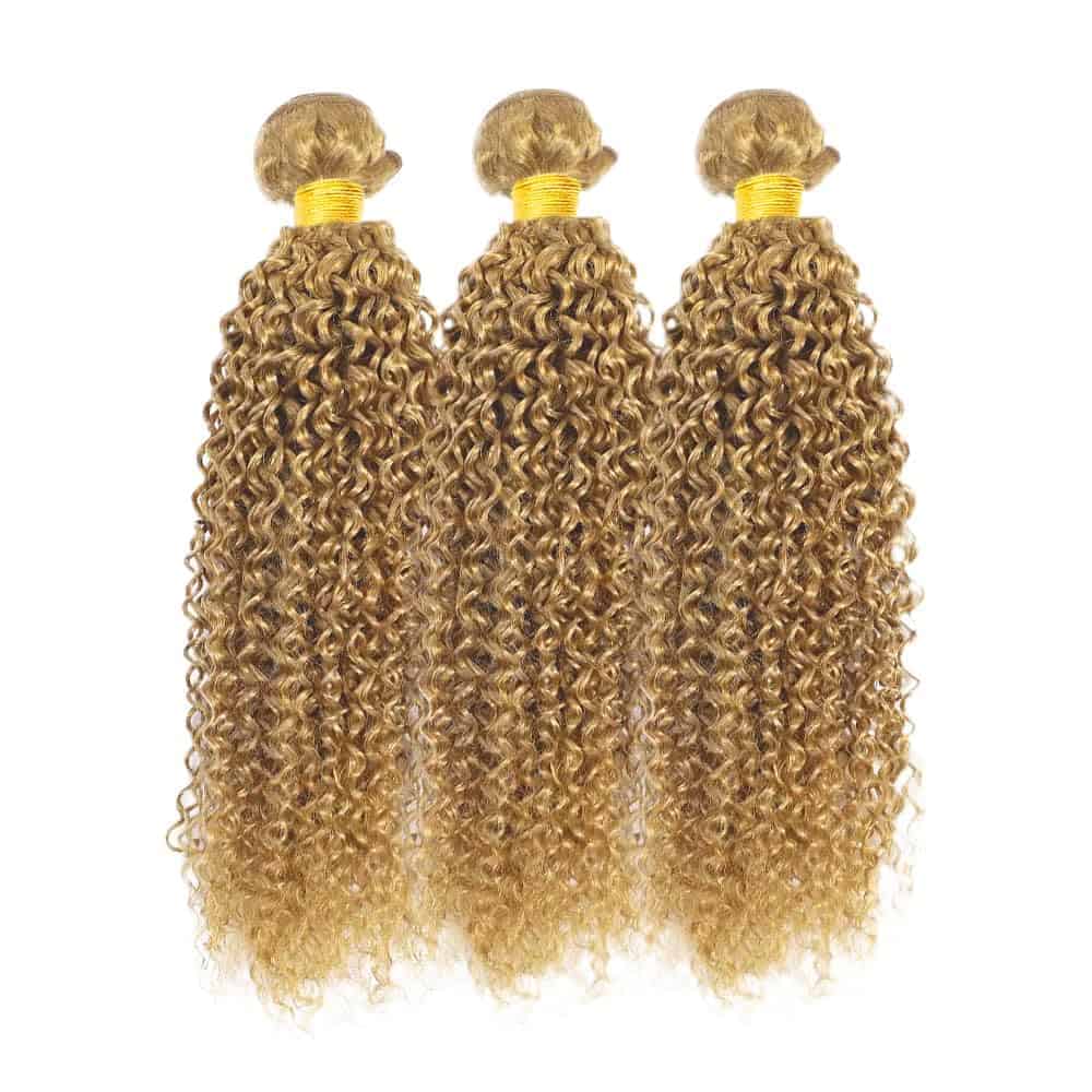 #27 Blonde Bundles Cabello Humano Ondas de Agua 20 22 24 - Imagen 8