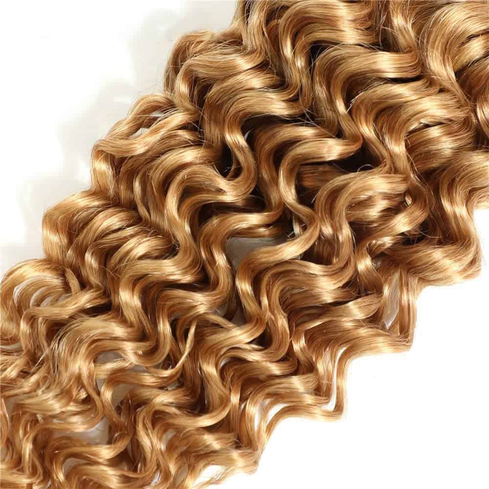#27 Blonde Bundles Cabello Humano Ondas de Agua 20 22 24 - Imagen 6