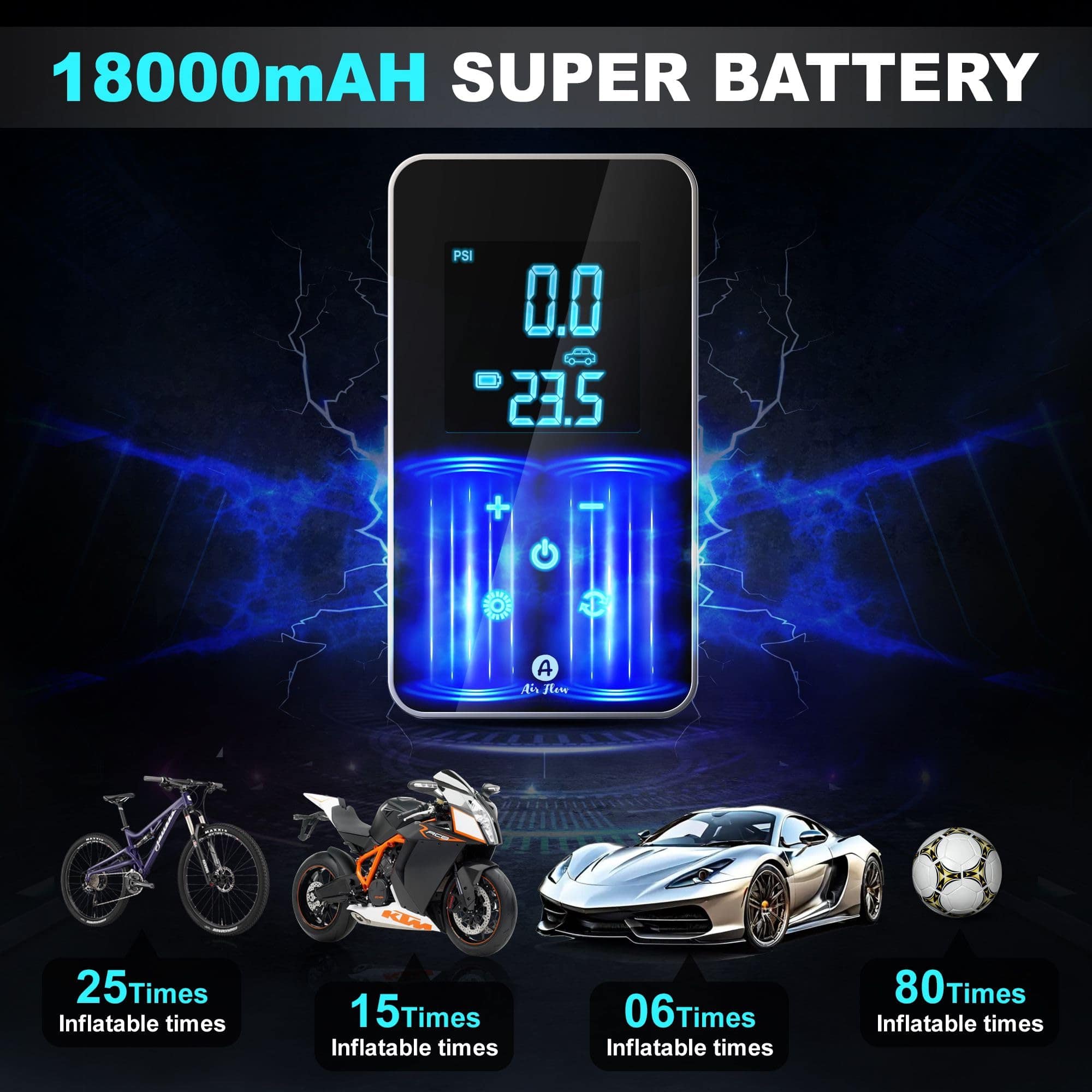 Inflador de neumáticos de flujo de aire - Compresor de aire - Imagen 4