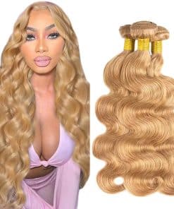 #27 Mechones de Cabello Humano Ondulado 24 26 28 Pulgadas