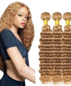 #27 Mechones de Cabello Humano Ondulado Profundo 20 20 20