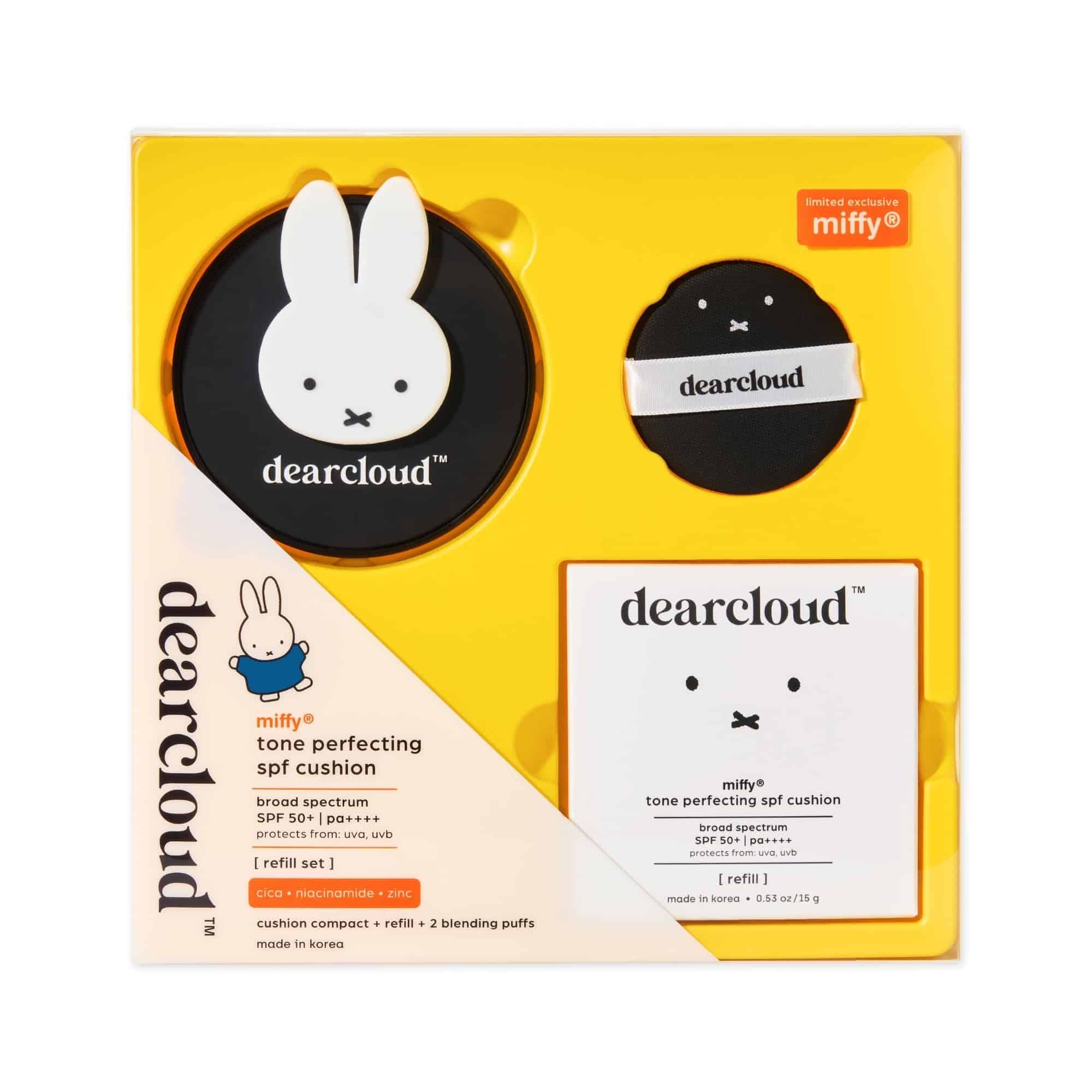 Set de recambio de maquillaje coreano dearcloud x Miffy