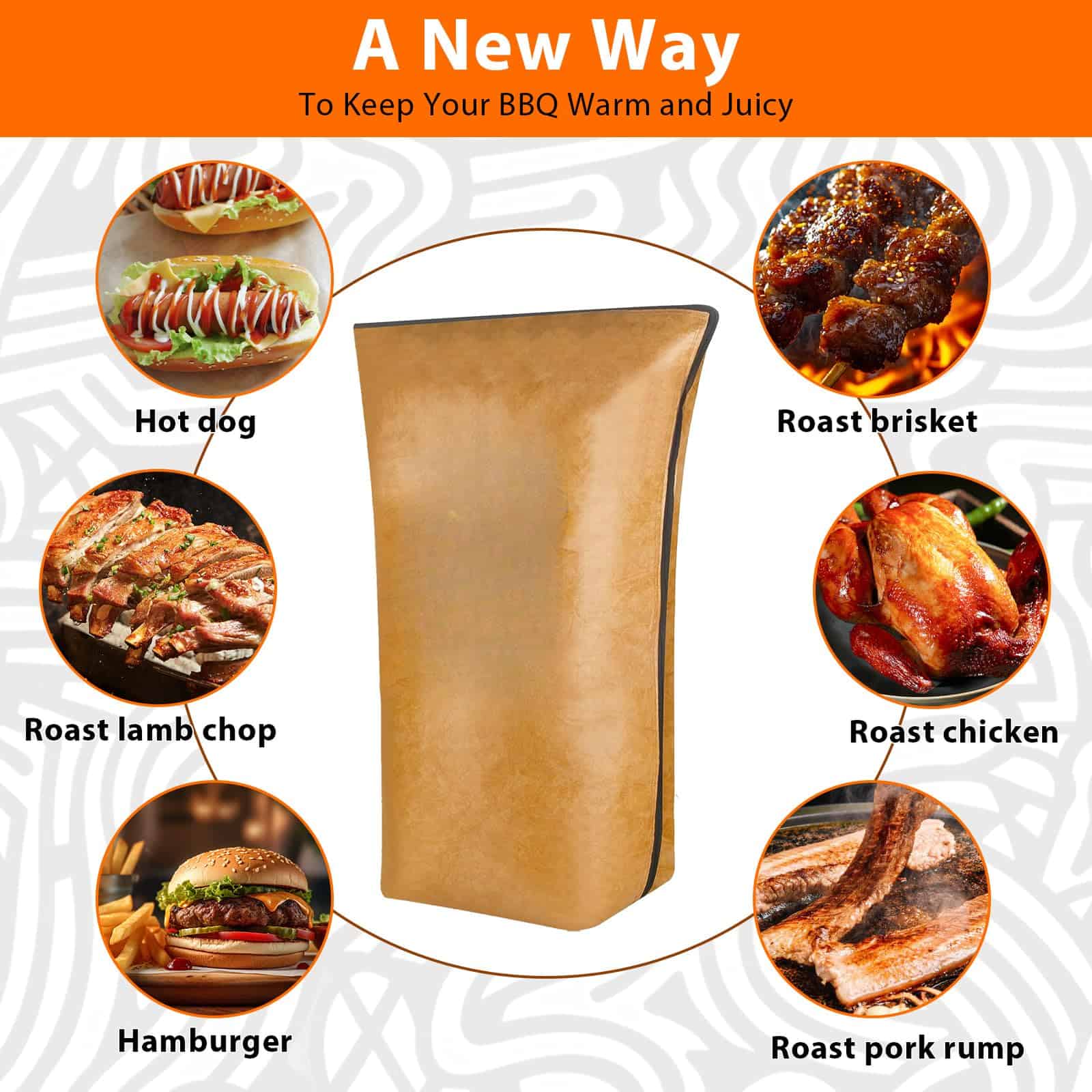 Manta de BBQ para Reposar Carne, Bolsa Aislante para - Imagen 4