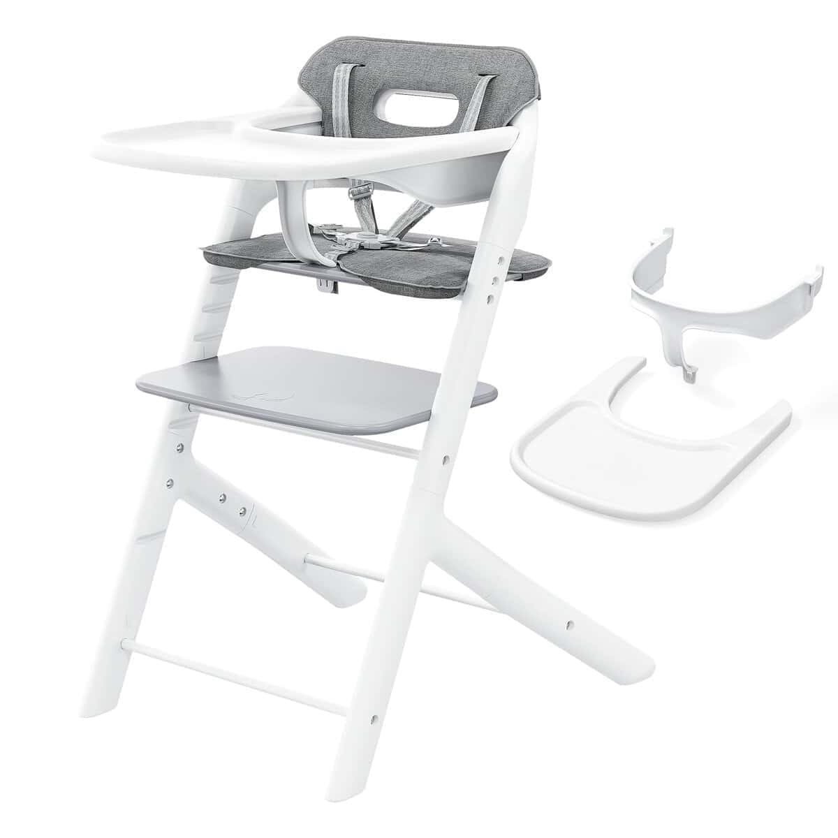 Silla alta para bebé Axidou con bandeja extraíble, cojín y