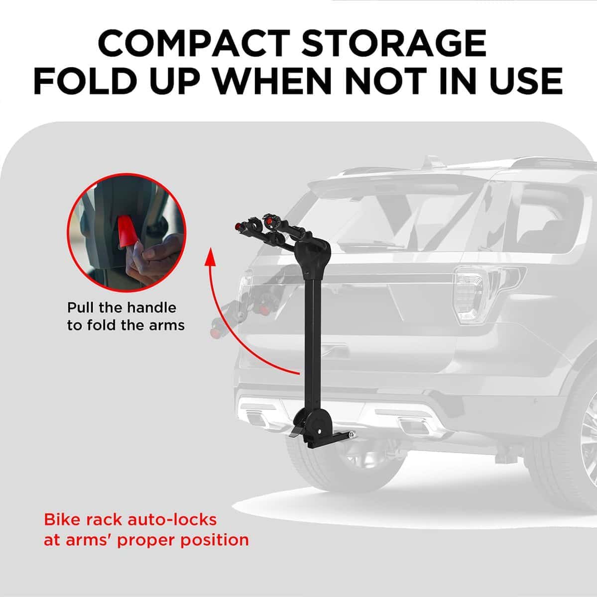 Portabicicletas Rockland Plegable para 2 Bicicletas, - Imagen 5