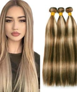 Mechones Rubios Destacados P4/613 Cabello Humano Liso