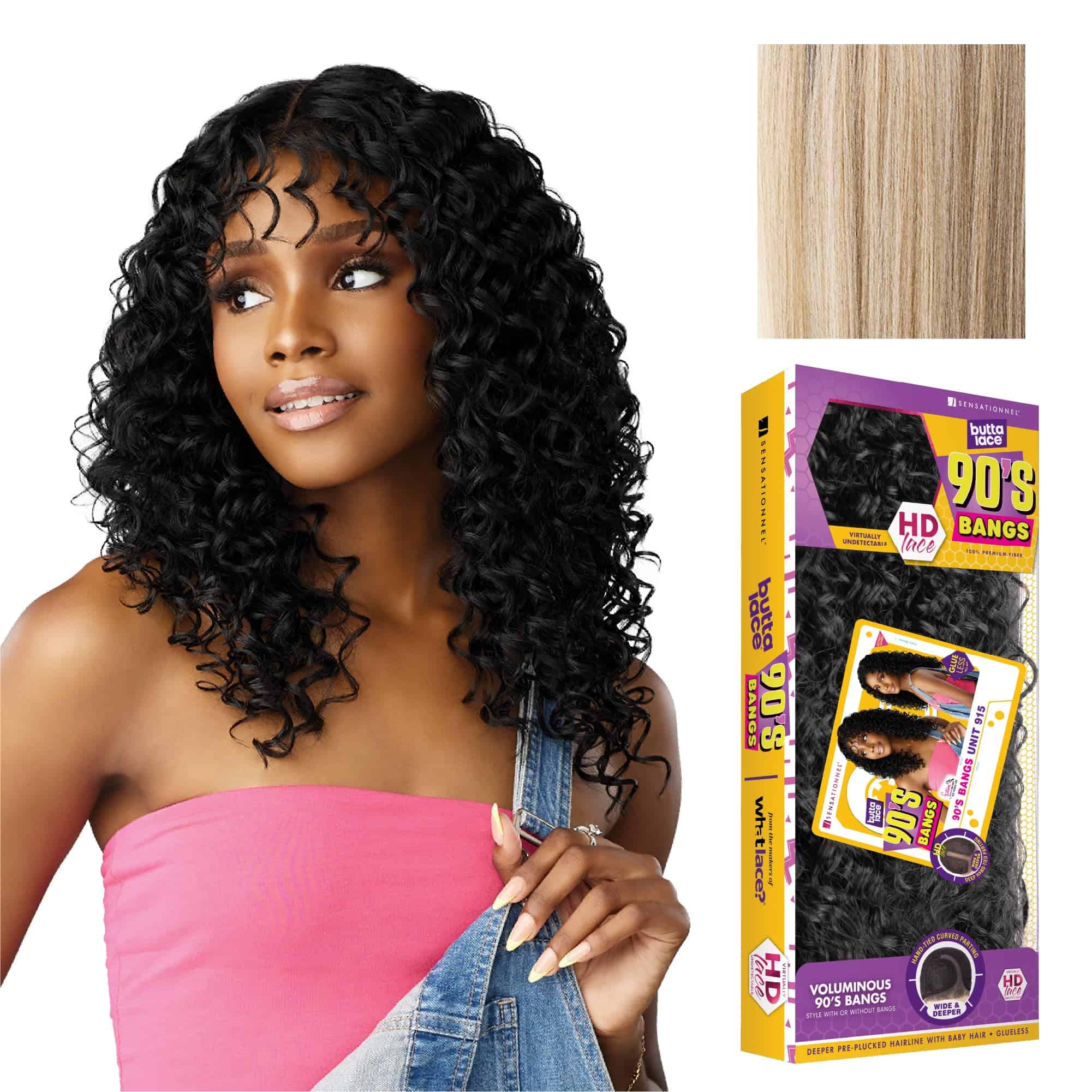 Pelucas Sensationnel Butta Lace 90Sbangs - -BALAYAGEASHBLOND