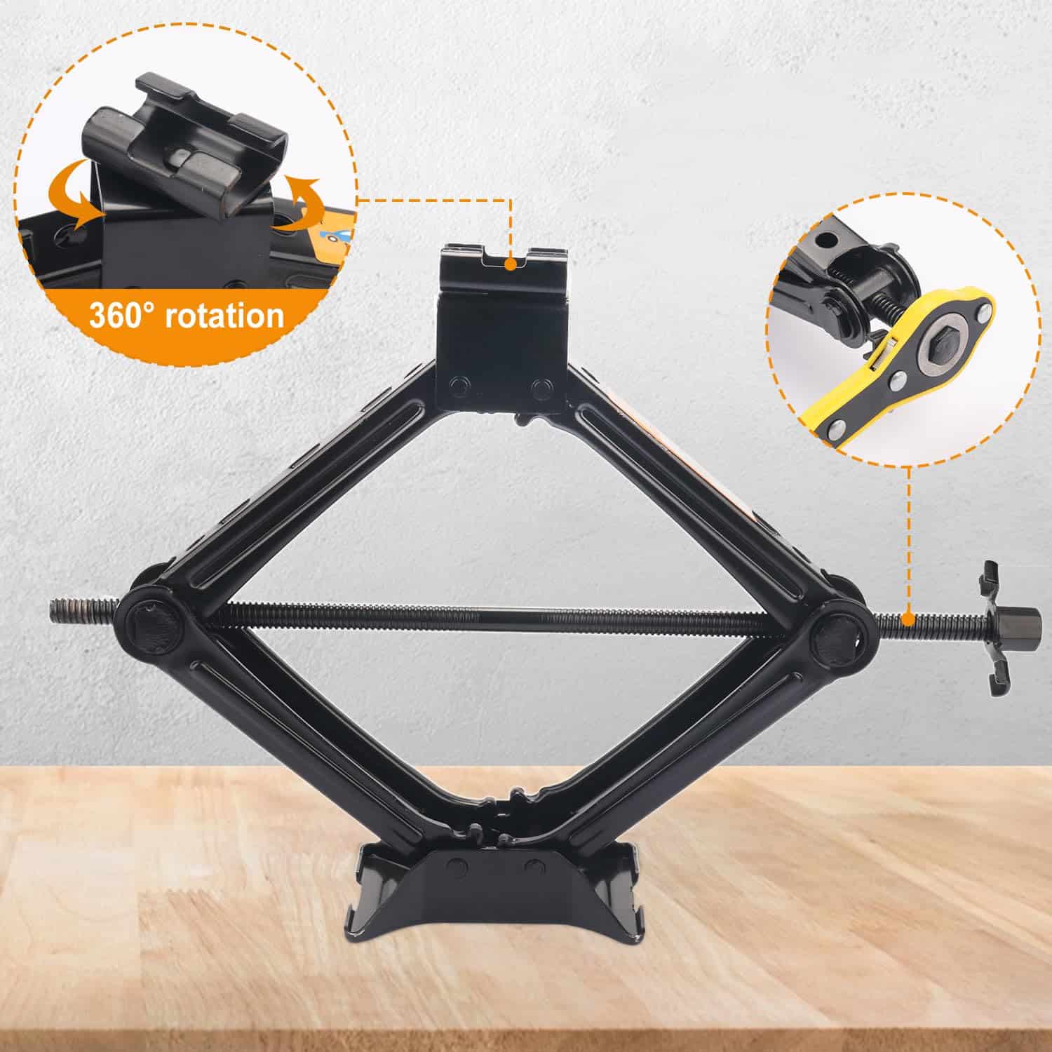 Conjunto de 3 gatos de tijera Biugaaufai 2T para automóvil - Imagen 5