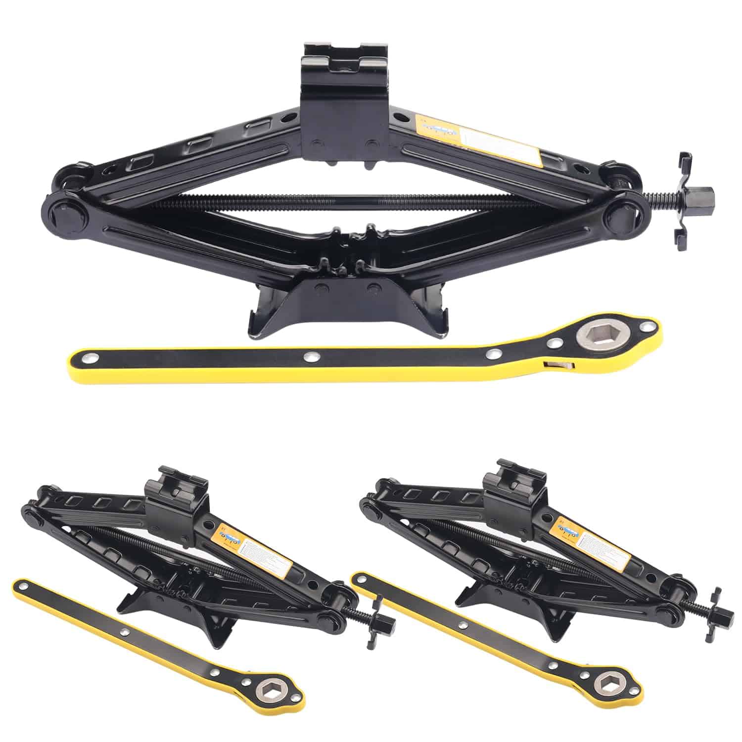 Conjunto de 3 gatos de tijera Biugaaufai 2T para automóvil