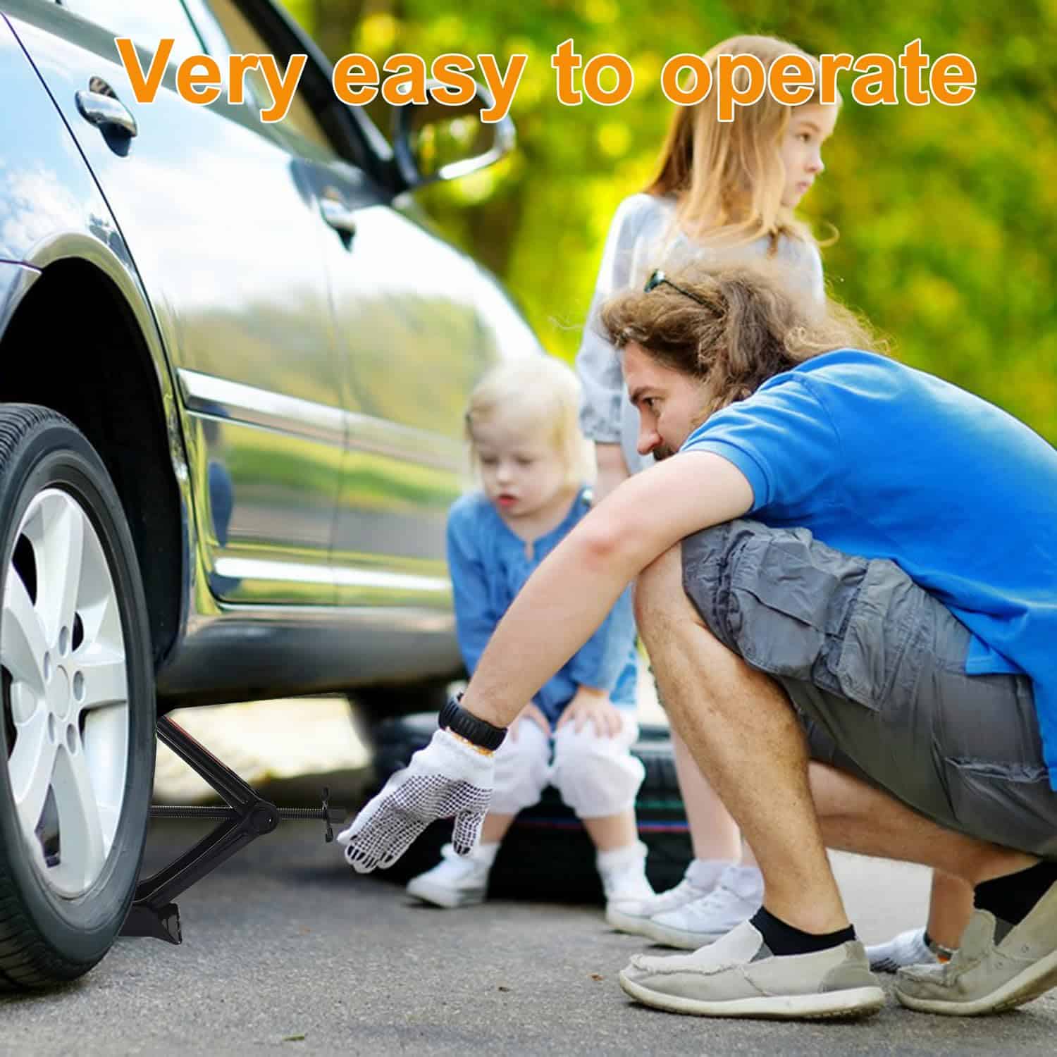 Conjunto de 3 gatos de tijera Biugaaufai 2T para automóvil - Imagen 8