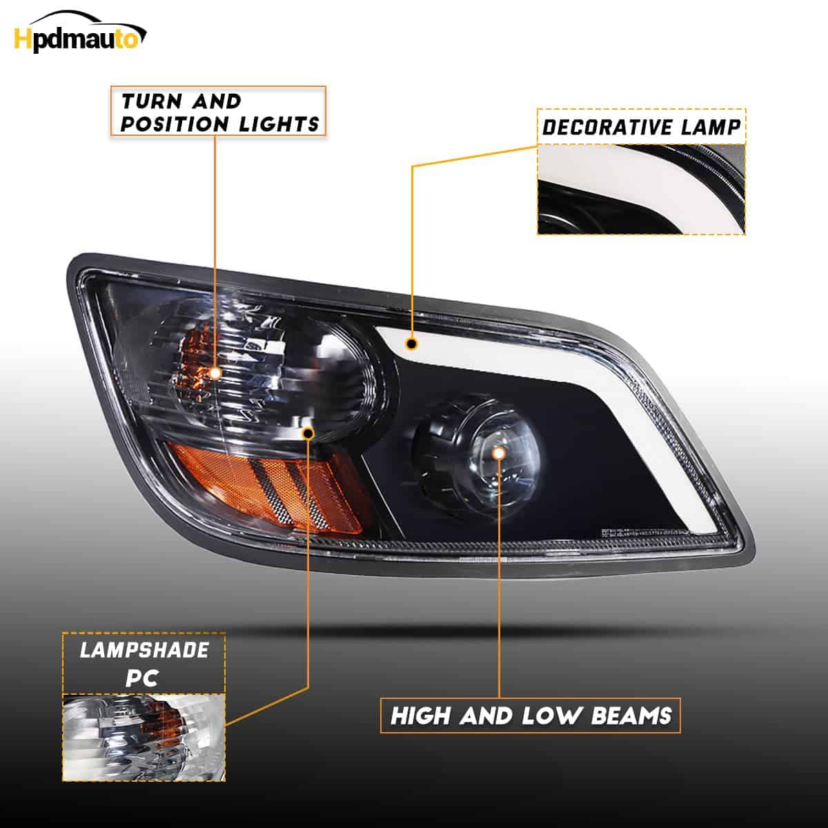 Ensamblaje de Faro para Camión Hino 238 258 268 338 2011+ - Imagen 3