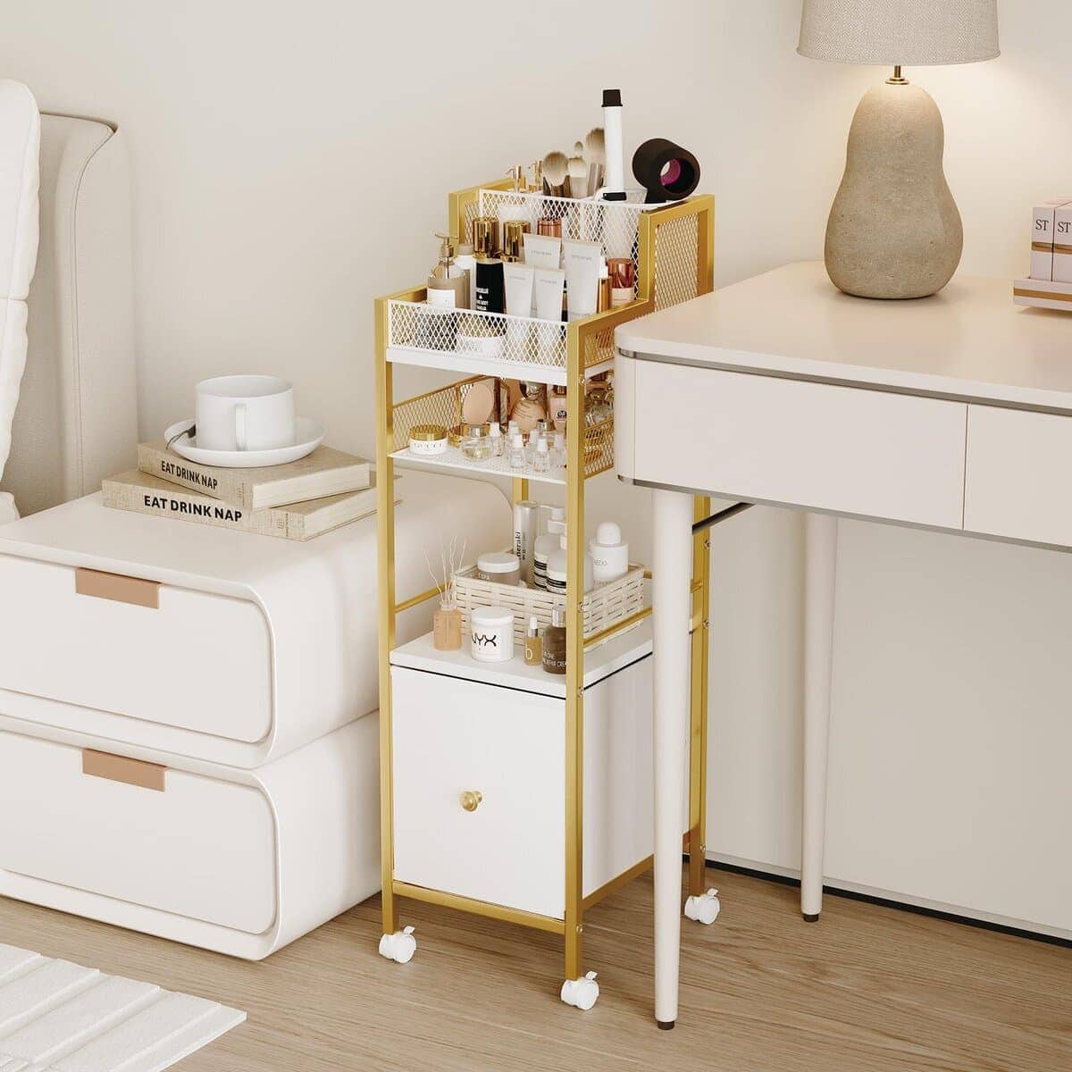 Carrito Organizador de Maquillaje con Cajones, - Imagen 3