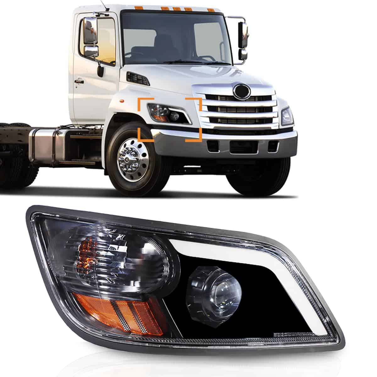 Conjunto de faros delanteros para camión Hino 238 258 268