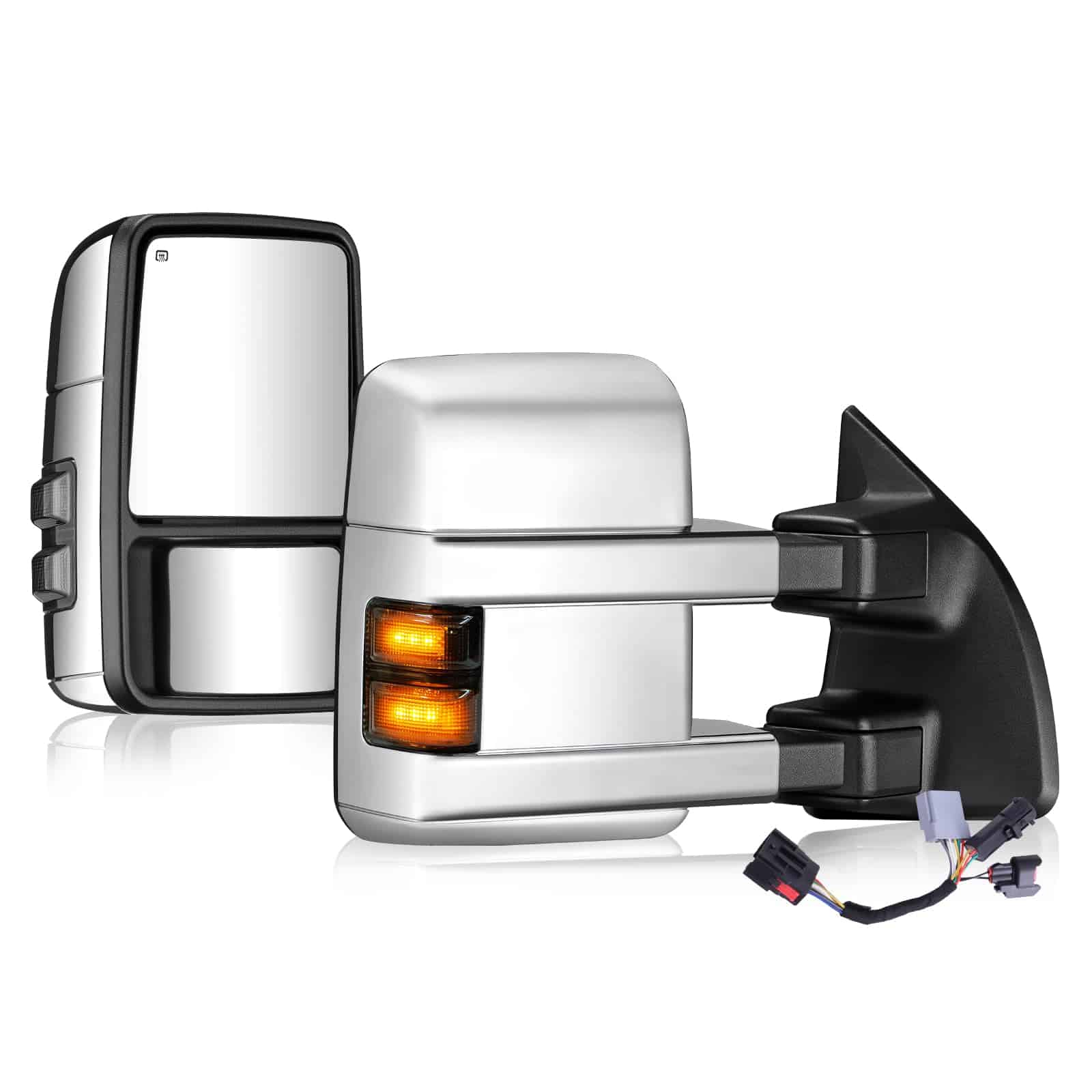 Espejos de Remolque Compatibles con Ford -Cromo