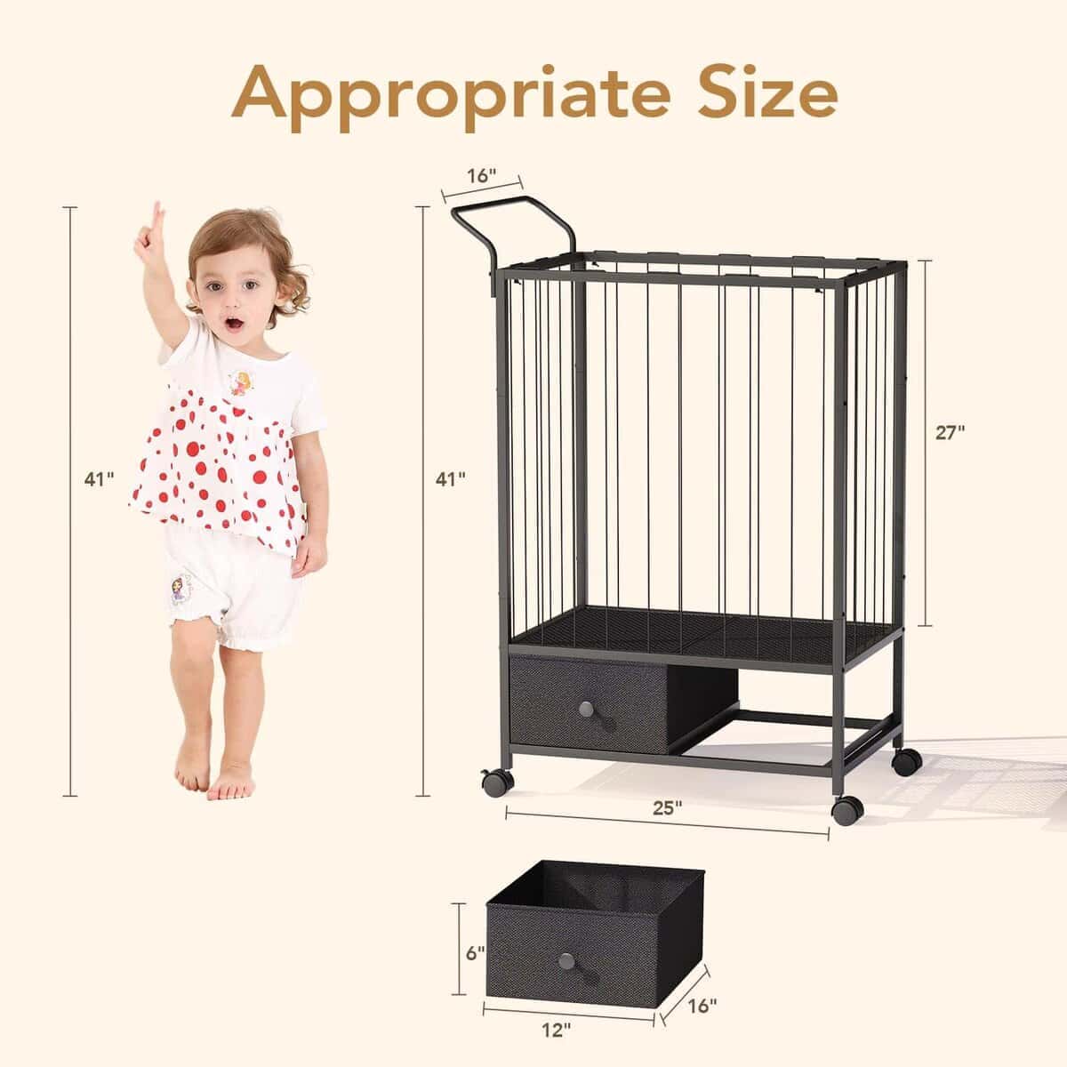 Carro Grande de Almacenamiento de Peluches BBLIKE - - Imagen 4