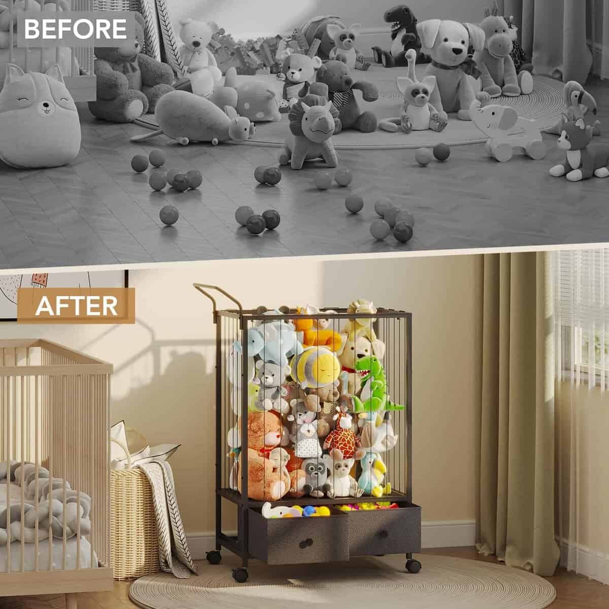 Carro Grande de Almacenamiento de Peluches BBLIKE - - Imagen 8