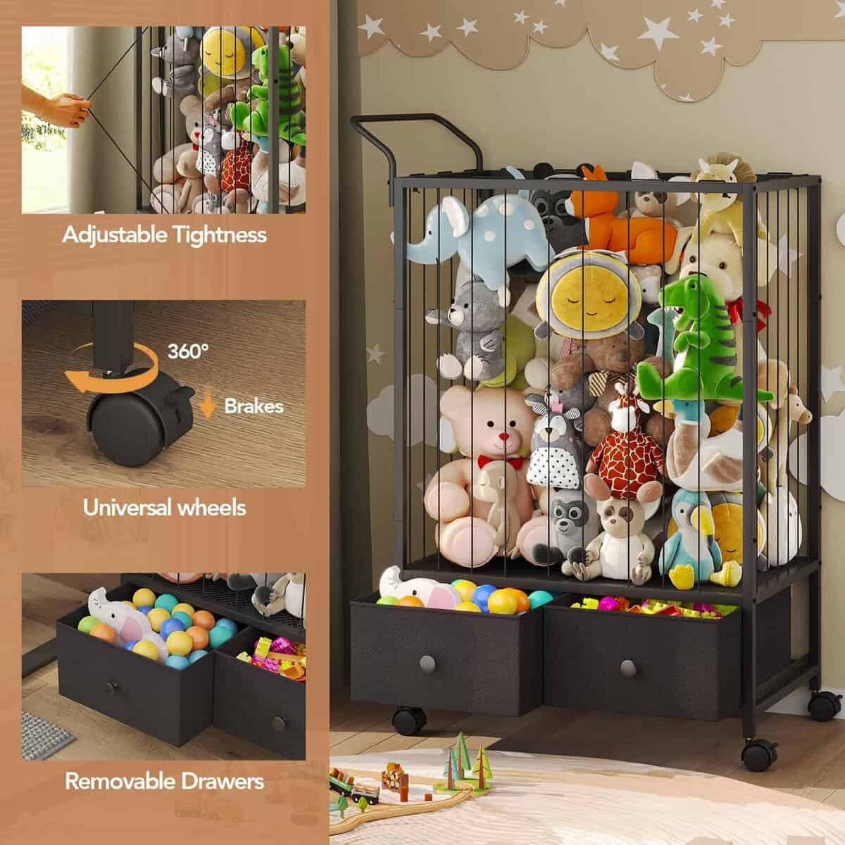 Carro Grande de Almacenamiento de Peluches BBLIKE - - Imagen 7