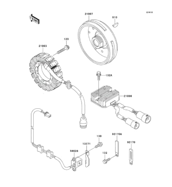 Estator Magneto Compatible con Kawasaki Brute Force 650 - Imagen 9