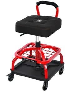 Taburete Rodante FREEKYROCK con Ruedas, Silla -Rojo