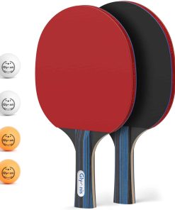 Set de 2 Raquetas de Ping Pong Glymnis con 4 Pelotas, Juego