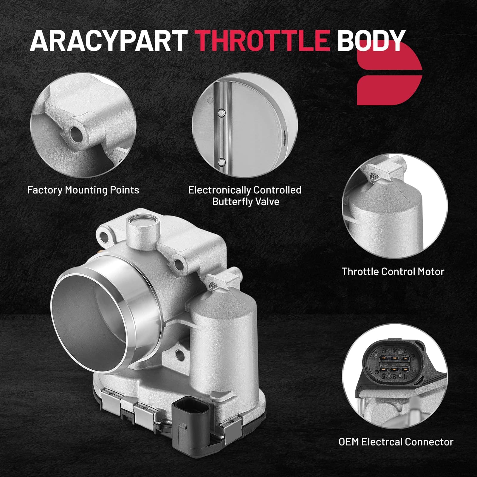 Cuerpo de mariposa electrónico BDFHYK compatible con Audi - Imagen 4