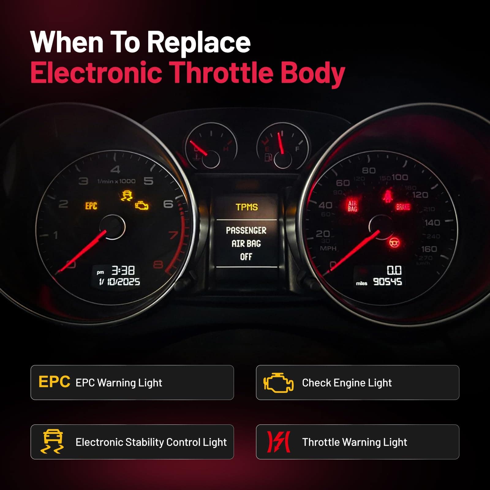 Cuerpo de mariposa BDFHYK compatible con Buick Enclave - Imagen 6