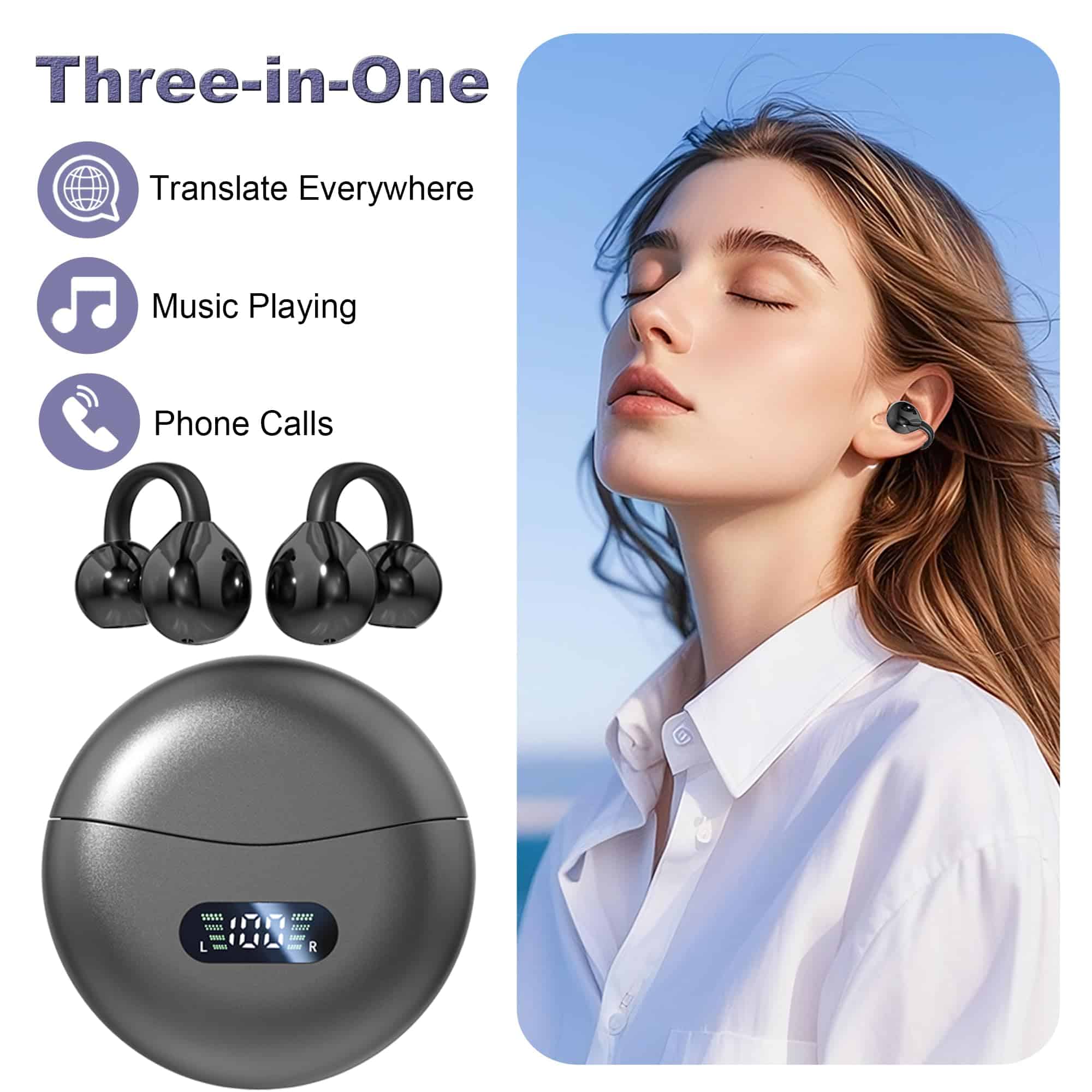 Audífonos traductores HOvicative, Traductor de idiomas 3 en - Imagen 7