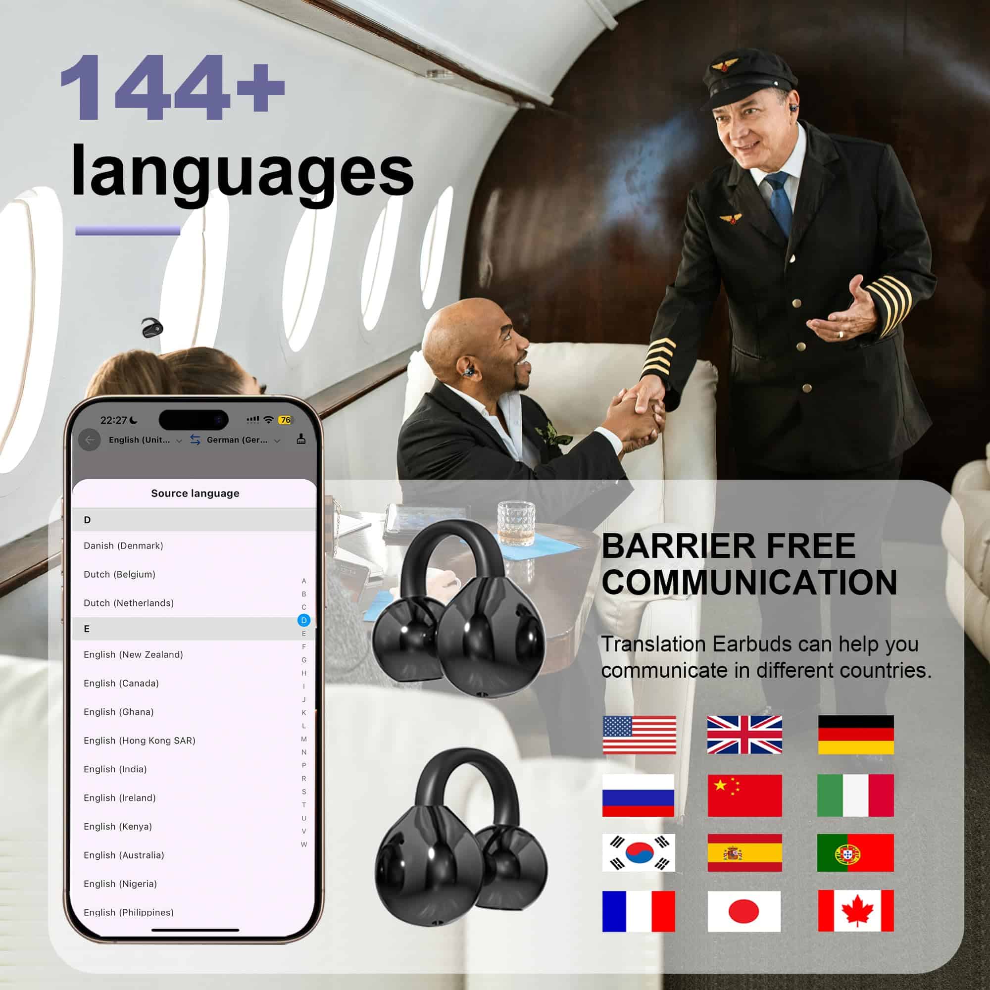 Audífonos traductores HOvicative, Traductor de idiomas 3 en - Imagen 4