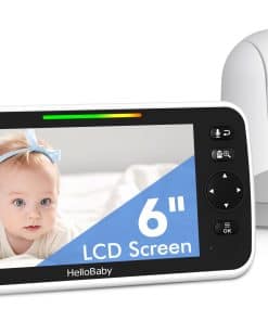 Monitor de Bebé de Video de 6" IPS con Pantalla Grande,